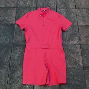 Mr. Turk Stretch Jumpsuit Romper Pink Men’s XL